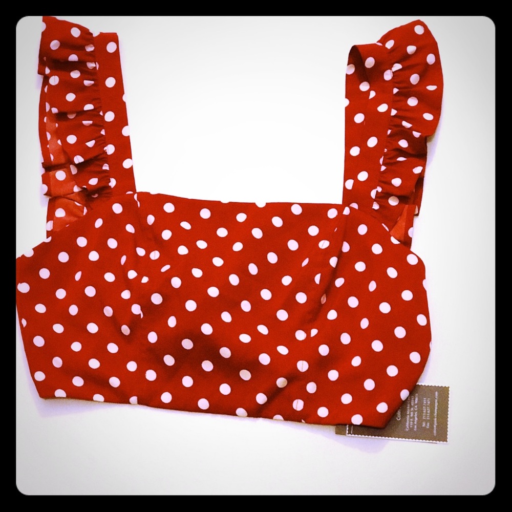 Red Polka Dot Crop Top
